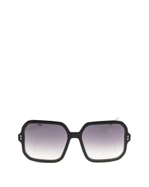 Isabel Marant Black Livia Square-Frame Sunglasses