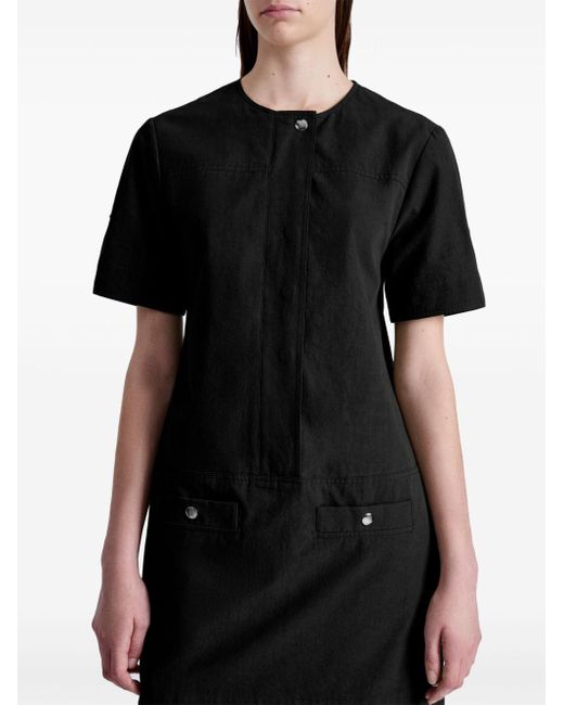 Proenza Schouler Black Short-sleeve Mini Dress