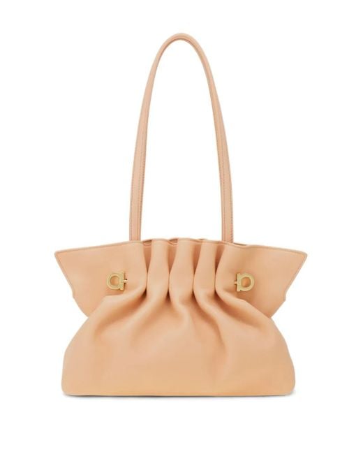 Ferragamo White Soft Nude Shoulder Bag
