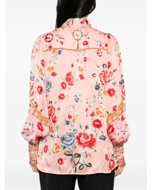 Camicia A Fiori di Camilla in Pink