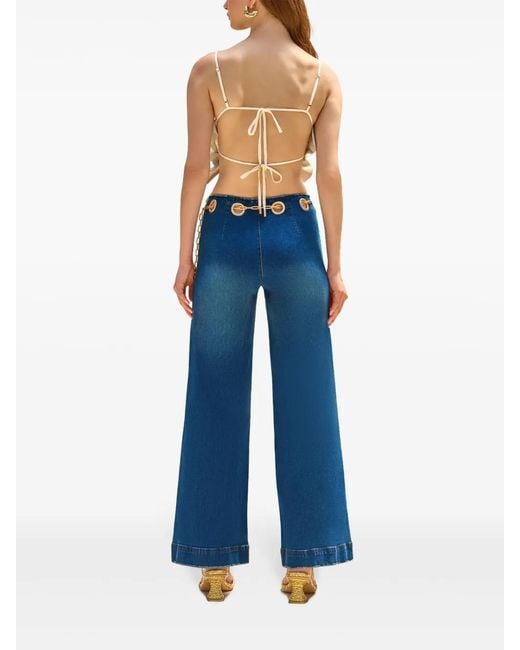 Cult Gaia Blue Gabriela Tank Top