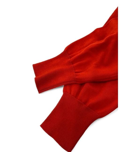Herno Red Hooded Zip-Up Hoodie for men