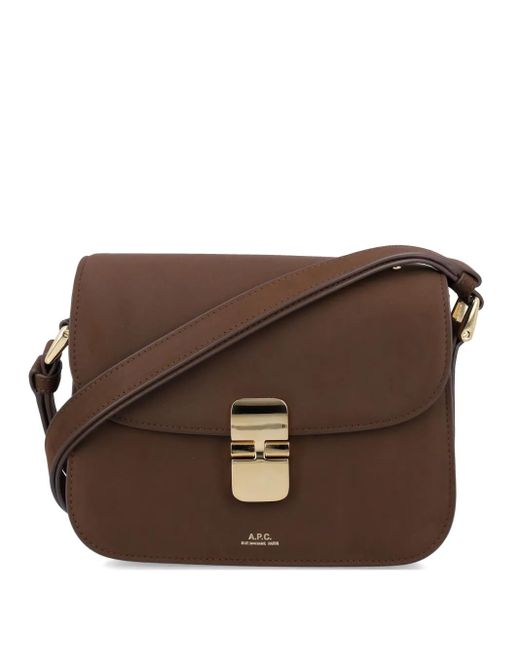 A.P.C. Brown Kleine Grace Schultertasche