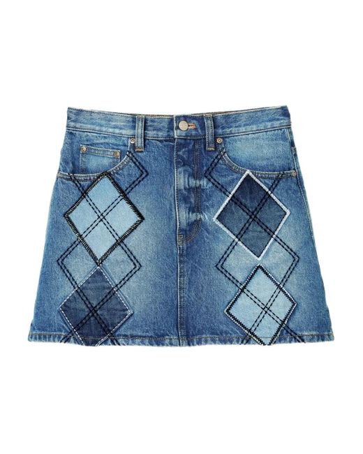 Jupe En Jean À Design Patchwork Marc Jacobs en coloris Blue