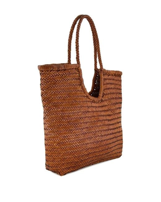 Borsa Tote Ns Diagonal Triple Jump di Dragon Diffusion in Brown