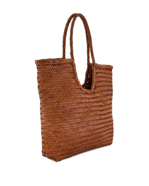 Dragon Diffusion Brown Ns Diagonal Triple Jump Leather Shoulder Bag