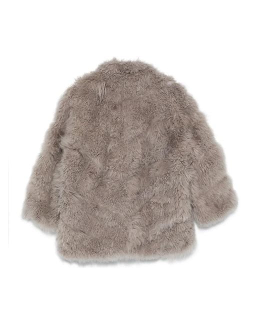 Simonetta Ravizza Gray Shearling Jacket