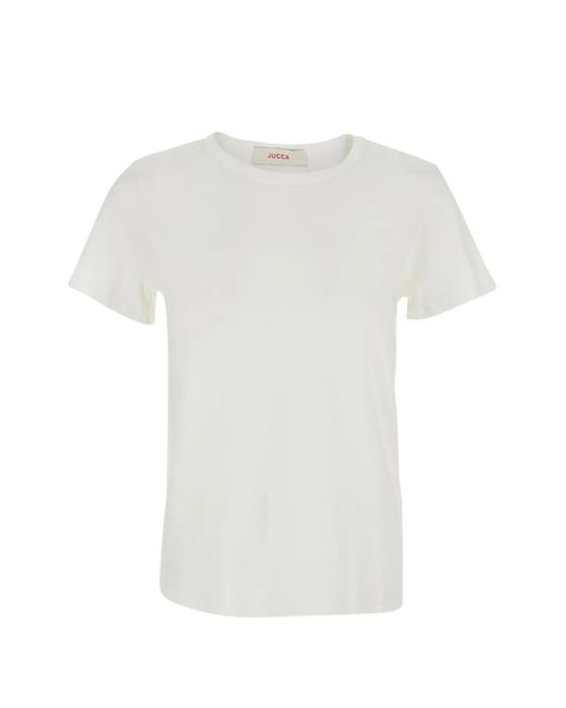Jucca White Crew-Neck T-Shirt
