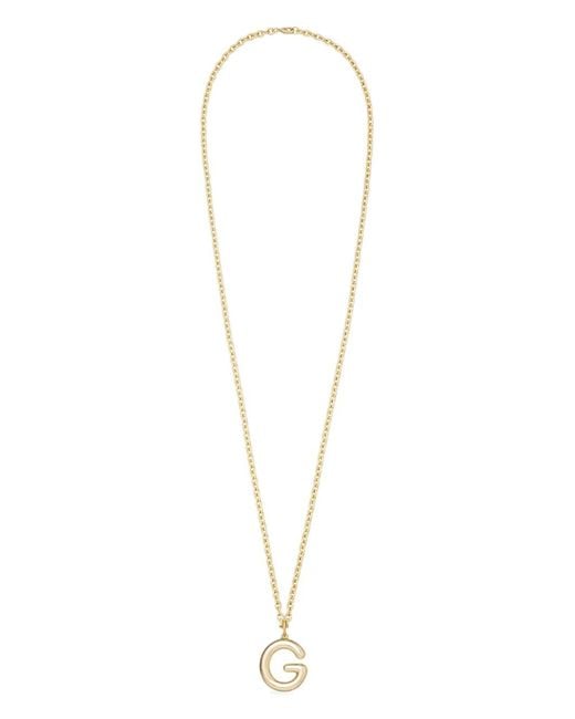 Roxanne Assoulin White Big Puffy Initial Necklace