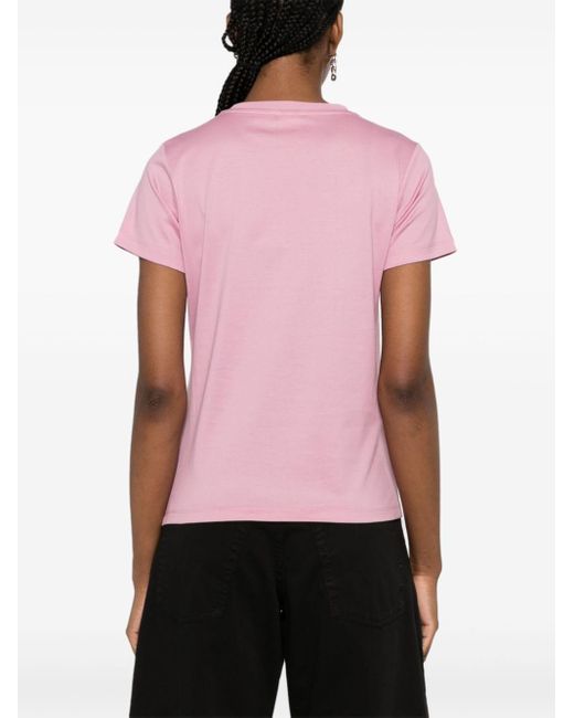 Pinko Katoenen T-shirt Met Logoprint in het Pink