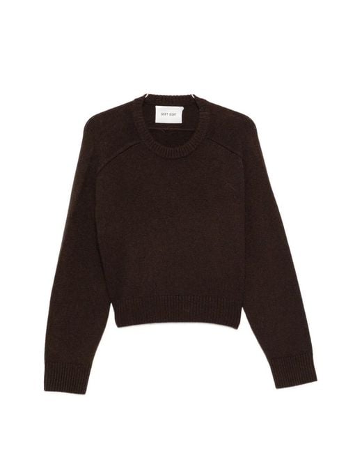 Soft Goat Brown Cropped Cashmere Sweater
