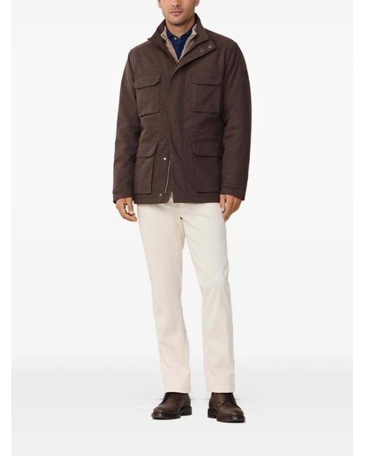 Hackett Brown Herringbone Jacket for men