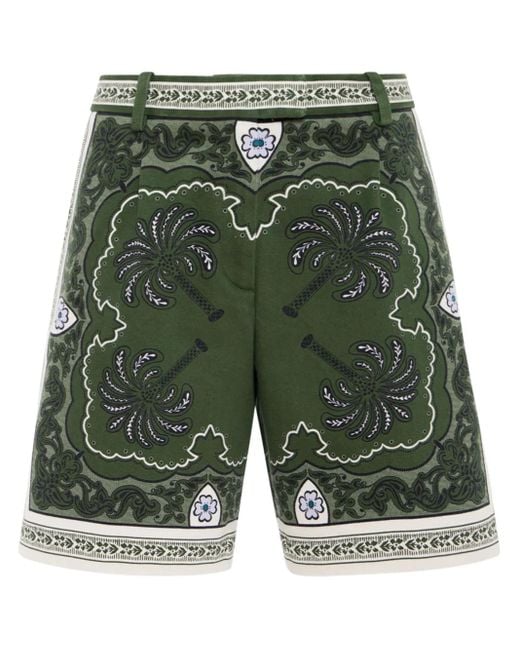 LaDoubleJ Green Printed Shorts