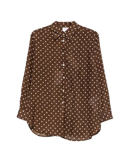 Marella Brown Chemise Angio À Pois