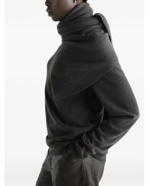 Lemaire Black Draped Scarf