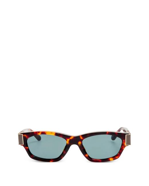 Linda Farrow Blue Clara Geometric-Frame Sunglasses