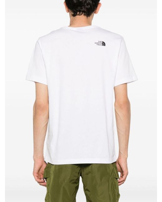 The North Face T-shirt Met Print in het White voor heren