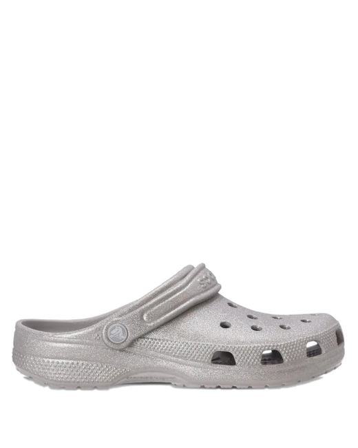 CROCSTM White Classic Glitter U Clogs