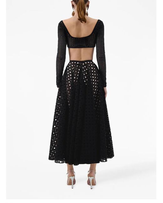 Giambattista Valli クロシェ クロップドトップ Black
