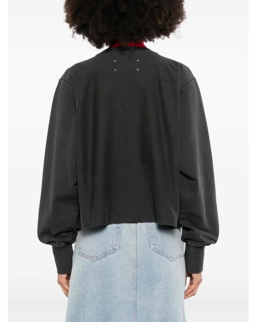 Maison Margiela Black Logo-Print Sweater
