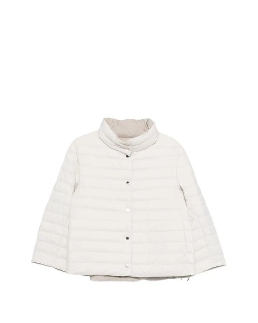 Moorer White Reversible Puffer Jacket