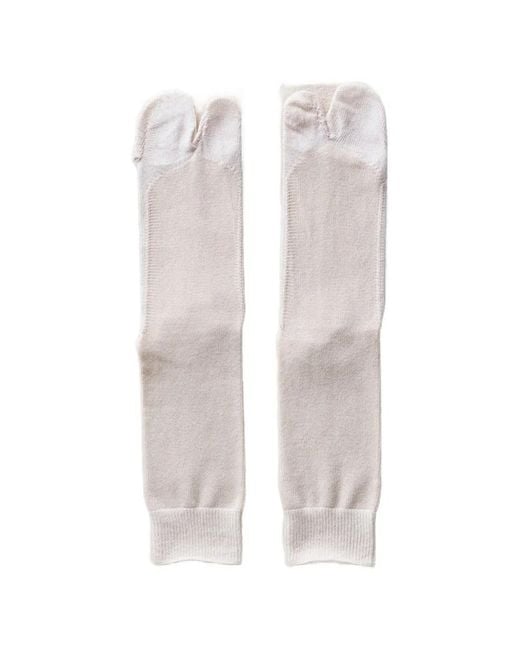 yahae White Washi Tabi Organic-Cotton Socks
