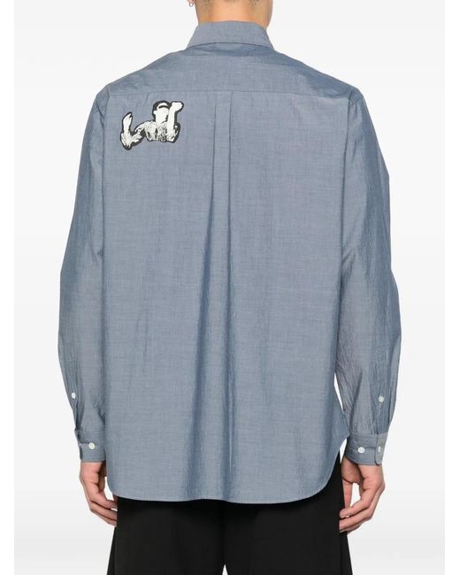 Undercover Blue Chest-Pocket Shirt for men