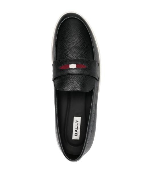 Bally Black Embossed-Logo Sneakers for men