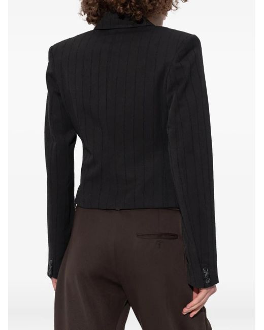 AVAVAV Black Petite Pinstripe Jacket