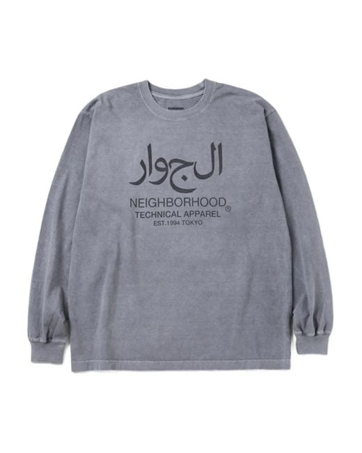 Neighborhood Sweater Met Print En Lange Mouwen in het Gray voor heren