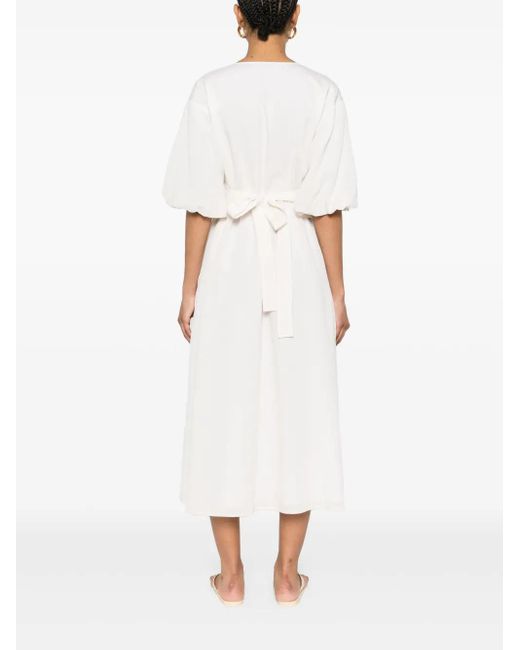Fabiana Filippi White Striped Mini Dress