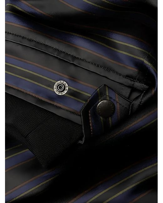 Sacai Black Striped Bomber Jacket for men