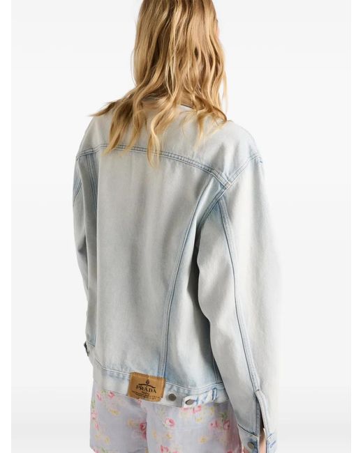 Prada Blue Denim Blouson Jacket