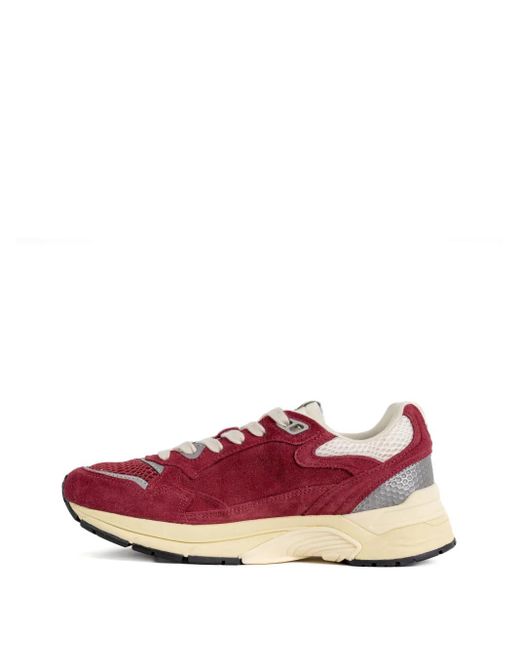 Autry Pink Suede-Panel Mesh-Upper Sneakers for men