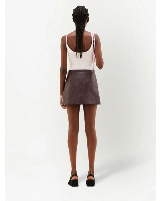 Courreges Gray A-Line Mini Skirt