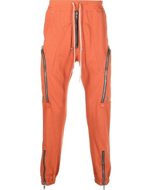 Rick Owens Cotton Bauhaus Cargo Pants in Orange for Men | Lyst