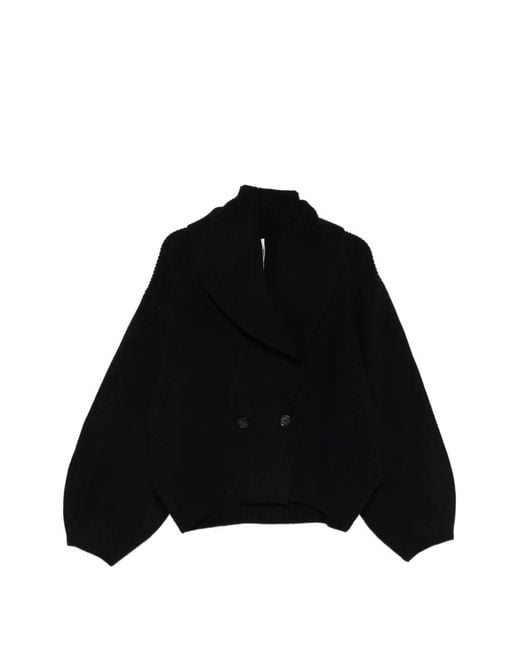 ROTATE BIRGER CHRISTENSEN Black Geknöpfter Cardigan