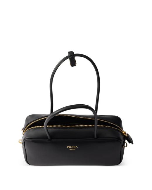 Prada Black Medium Leather Top-Handle Bag
