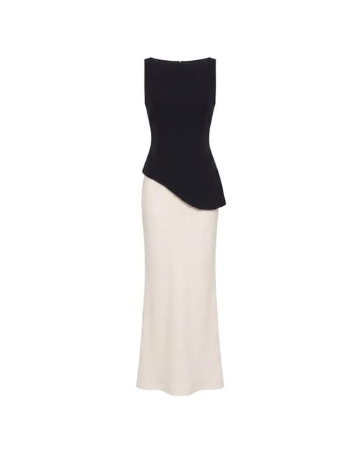 Reformation White Aveline Asymmetric Two-Piece Maxi Dress
