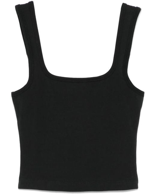 Entire studios Black Square Neck Tank Top