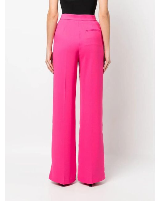 ANDAMANE Pink High-Waisted Tailored Trousers