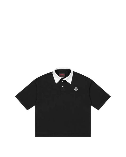 Godspeed Black Victor Minimal Crest Short-Sleeve Polo Shirt for men