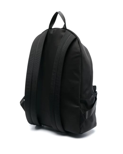 DSquared² Black Icon Logo Large Backpack for men