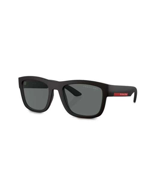 Prada Linea Rossa Black Ps 01Zs Square-Frame Sunglasses for men