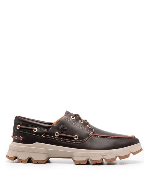 Timberland Brown Greenstride Boat Shoes for men