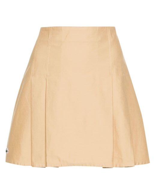 Lacoste Natural Pleated Twill Miniskirt