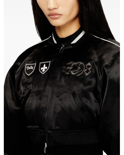 DIESEL Black G-Ospel-Cp Appliqué Zipped Jacket