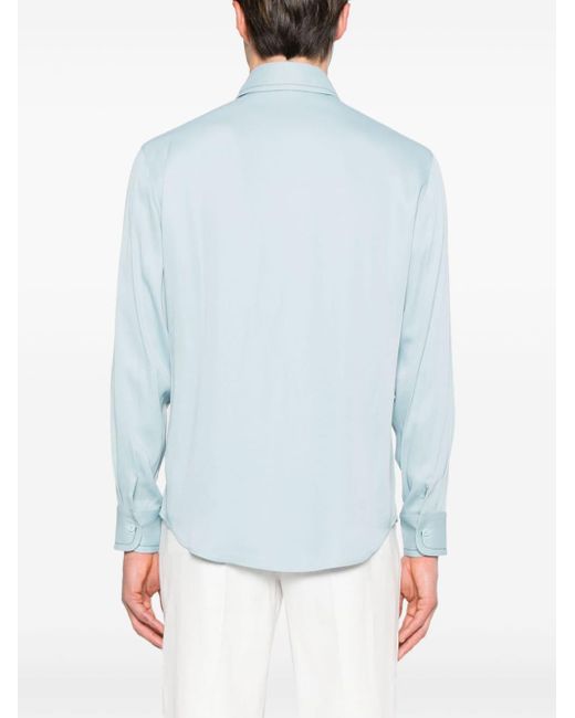 Sandro Blue Luca Button-up Twill Shirt for men