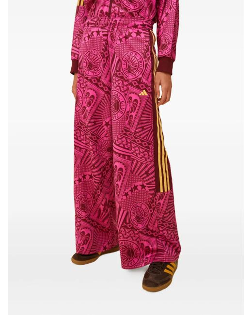 Adidas Red X Farm Rio Tropical Club-Print Trousers