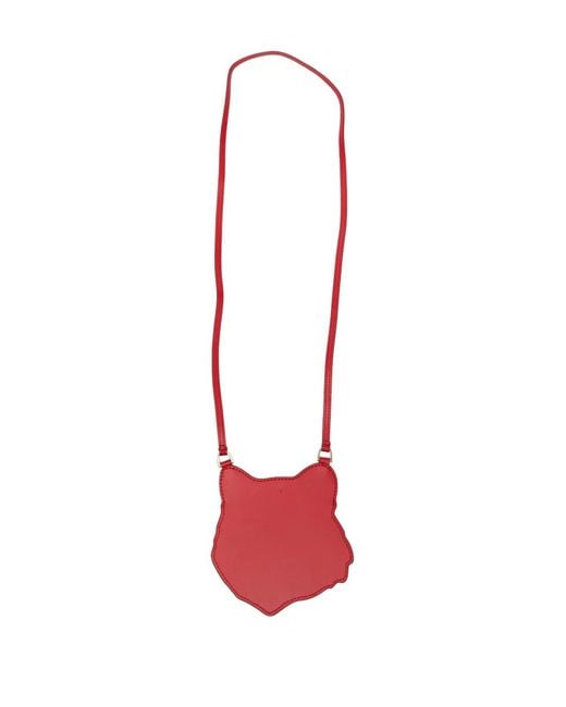 Maison Kitsuné Red Fox-Head Pouch